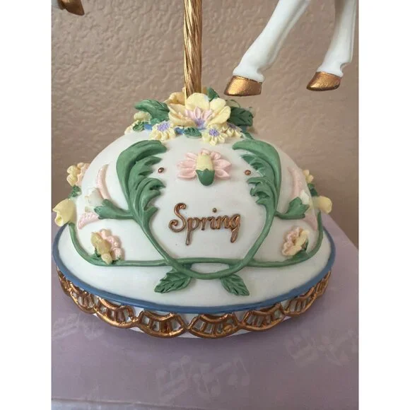 San Francisco Music Box Spring Horse Carousel Plays Younger Than Springtime NIB - Picture 10 of 17